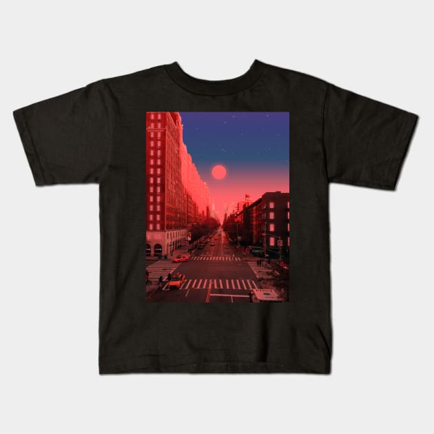 Neon city 2 Kids T-Shirt by funglazie